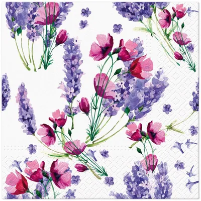 Image de Serviettes 33x33 cm - Fragrant Lavender