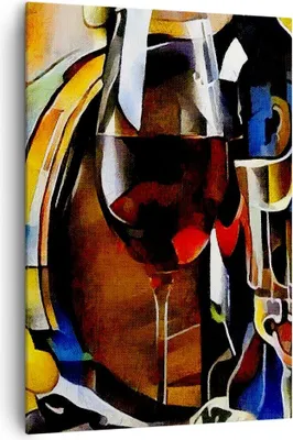 Produktbild von Bild auf Leinwand - Leinwandbild - Einteilig - Wein Abstraktion - 70x100cm - Wand Bild - Wanddeko - Wandbilder - Leinwanddruck - Wanddekoration - Leinwand bilder - Wandbild - PA70x100-3477