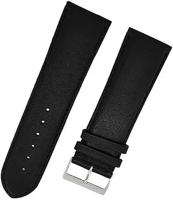 Produktbild von Uhrenarmband Kalbleder Schwarz Ton in Ton gepolstert 16mm XL Donschließe