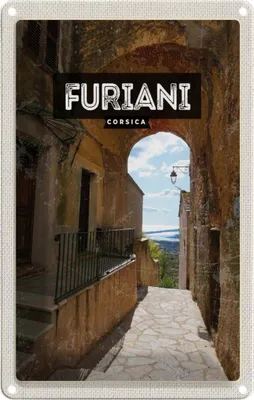 Immagine prodotto di vianmo Insegna di latta 18x12 cm Retro Furiani Corsicasort