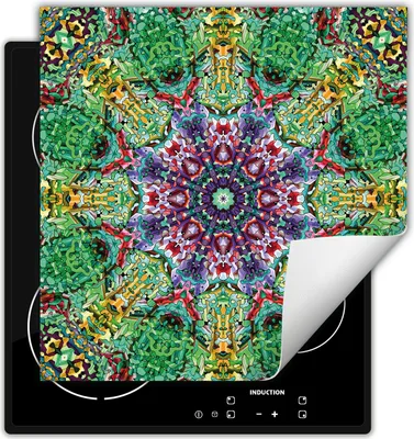Produktbild von DarHaus Herdabdeckplatte 60x52 cm Anti Rutsch Matte Aufrollbar, bunt - Mosaik