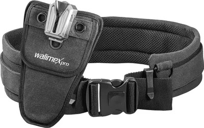 Produktbild von Walimex pro Kamera Hüftgurt mit V-Dock Argus – Tragegurt mit Holster für Fotoshooting und Outdoor Fotografie – V Clip Kameraholster mit Bauchgurt