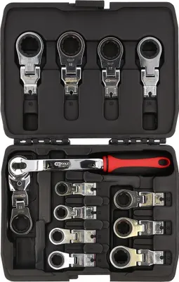 Immagine prodotto di KS TOOLS Set di chiavi ad anello a cricchetto da 13 pezzi - 503.4820