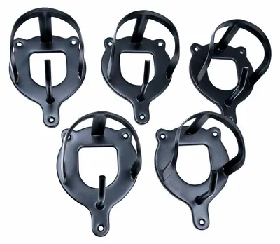 Produktbild von AMKA Trensenhalter Metall schwarz 5 Stück Zaumzeughalter Trensenhaken