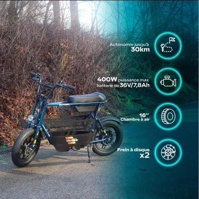 Image de Draisienne électrique URBANGLIDE THUNDER 160 – 25 km/h, 30 km d'autonomie, Frein