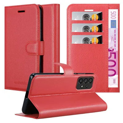 Produktbild von Cadorabo Hülle für Samsung Galaxy A53 5G Schutz Hülle in Rot Handyhülle Etui Case Cover Magnetverschluss