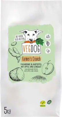 Immagine prodotto di VEGDOG 380007, Adulto, Palla, Patata, Riso, Patata dolce, 5 kg, Senza glutine