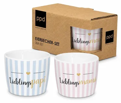 Produktbild von Eierbecher 2er-Set  Lieblingseltern, Lieblingsmami und Lieblingspapi