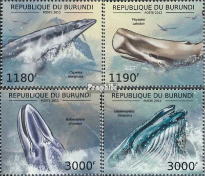 Produktbild von Briefmarken Burundi 2012 Mi 2838-2841 (kompl.Ausg.) postfrisch Wale