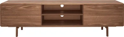 Produktbild von Miliboo - TV-Möbel Walnussfurnier mit Stauraum B180 cm SUVA