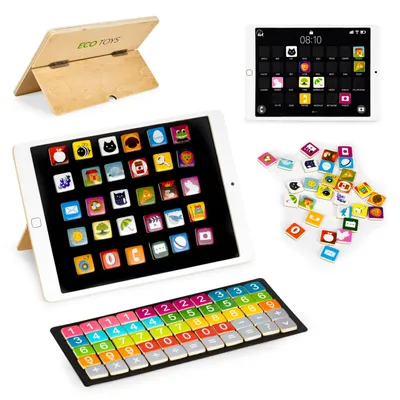 Image de Tablette éducative en bois, tableau magnétique ECOTOYS
