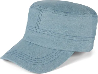 Produktbild von styleBREAKER Uni Military Cap in Jeans Optik, Denim, Army, Click and Snap Verschluss verstellbar 04023084