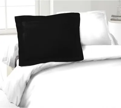 Produktbild von Kissenbezüge 2er Set, 100% Baumwolle, 50x70 cm, Schwarz, 54 Fäden,