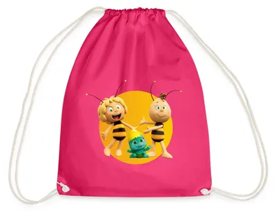 Produktbild von Spreadshirt Die Biene Maja 3 Maja Willi Smoosh Turnbeutel, One size, Fuchsia