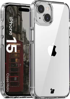 Produktbild von Bizon Case Halo für iPhone 15, transparent