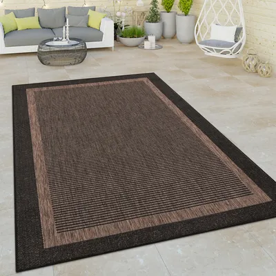 Produktbild von In- & Outdoor Teppich Flachgewebe Boho Sisaloptik robust Balkon & Garten Grau Grösse 60x100 cm