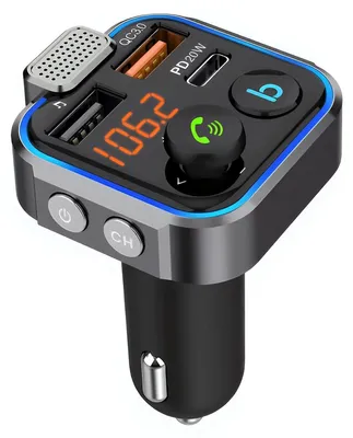 FM-Transmitter Bluetooth Auto Adapter, PD 20W & QC 3.0