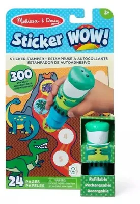 Produktbild von Melissa & Doug Sticker WOW Dinosaurier Stickerstempel und Block