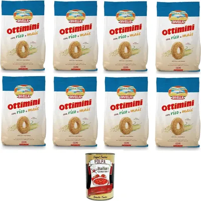 Produktbild von Divella Ottimini riso e mais Reis und Mais 8x400gr +Italian Gourmet polpa 400g