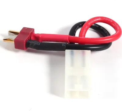 Image de Deans Style T Plug Male Connector 14AWG Soft Silicone Wire Cable