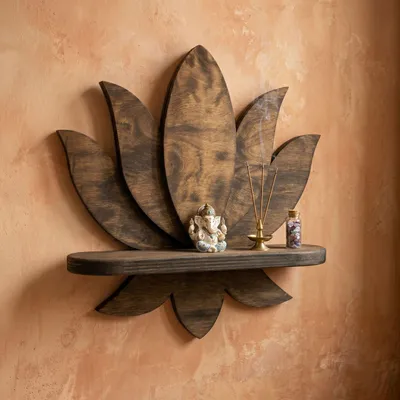Obrázok produktu pre Skye Decor, elegantná nástenná polička z 100% masívneho dreva, 33x30x10 cm
