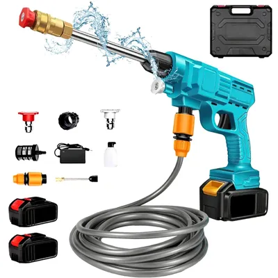 Produktbild von Akku-Hochdruckreiniger - Wassersprühpistole - 300 W - 30 bar - 18 V - 2 Akkus - Für Garten und Auto