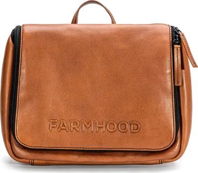 Produktbild von Farmhood Leder Kulturbeutel Memphis Toiletry Bag Cognac braun