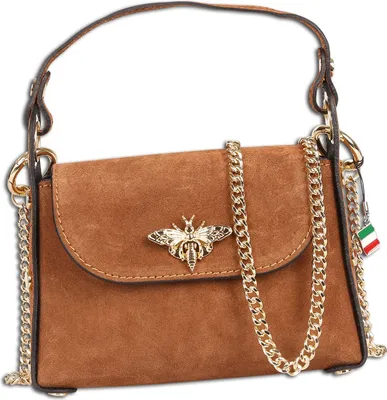 Produktbild von Florence Leder Tasche Damen Umhängetasche tan braun 65x19x14cm OTF844C5