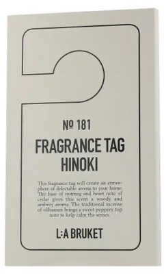 Immagine prodotto di L:A BRUKET Fragranza per la casa 181 Fragranza Tag Hinoki