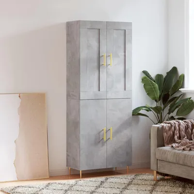 Obrázok produktu pre vidaXL Highboard concrete grey 69,5x34x180 cm odvodený drevený výrobok