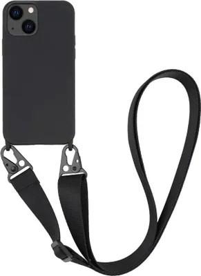 Produktbild von VIVanco™Necklace Cover, Silikon Schutzhülle mit Karabinerhaken und Handykette für iPhone 13 mini (62931) Handyhülle