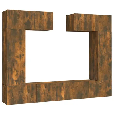 Produktbild von vidaXL 6-tlg. TV-Schrank-Set Räuchereiche Holzwerkstoff