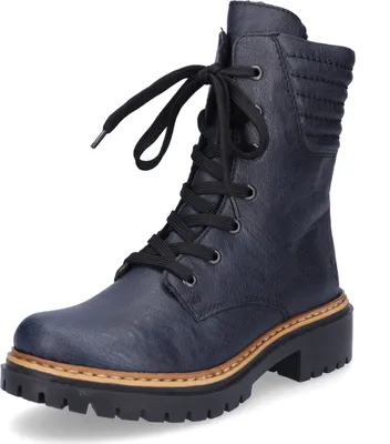 Produktbild von Rieker Damen Stiefelette profilierte Plateausohle gestepptes Detail 72600, Größe:40 EU, Farbe:Blau