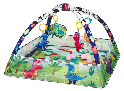 Image de Tapis de jeu Kikkaboo "Forêt des Dinosaures" avec 18 balles. Taille unique