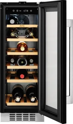 Produktbild von AEG Weinkühlschrank Unterbau Schmal Wine-Cooler Holzregale 18 für Flaschen