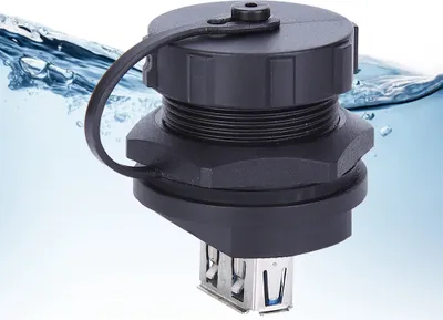 Obrázek produktu pro Vodotěsný konektor USB, vodotěsný konektor, dvojitý vodotěsný konektor, průmyslový konektor, kabelový vodotěsný konektor