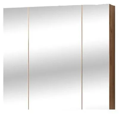 Image de Cabinet miroir de salle de bain -  75 x 80 x 16 cm - Elise Oak
