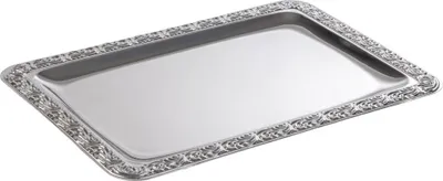 Produktbild von APS 383 Tablett SCHÖNER ESSEN, 35 x 24 cm, Edelstahl, mit Dekorrand,  Germany