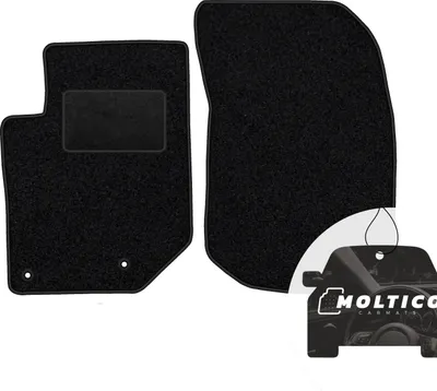 Produktbild von moto-MOLTICO Vorne Fußmatten Auto Velours Autoteppiche Schwarz Automatten Set 2-teilig passend für Opel Corsa F ab 2019