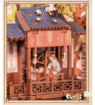 Obrázok produktu pre Legenda Mulan DIY Book Nook miniatúrny domček 3D puzzle s LED osvetlením Cutebee