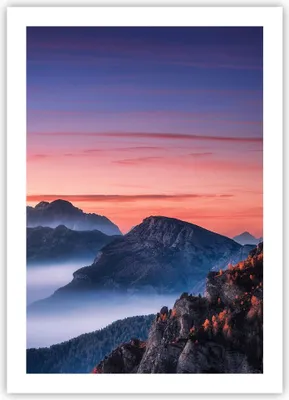 Produktbild von Poster - Poster ohne Rahmen - Westen Sonne Berge - 50x70 cm - Wand Bild - Wanddeko - Wandbilder - Kunstposter - Wandposter - Bilder - Kunstdruck - Wanddekoration - Wandbild - P2XPA50x70-4525