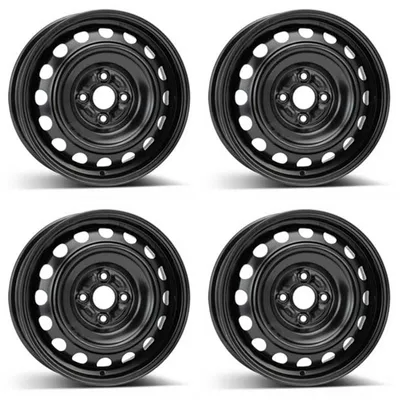 Productafbeelding van 4 stalen velgen, 5.0Jx15 inch, ET39, 4x100 boutgaten, geschikt voor Toyota Yaris. (Set van 4)