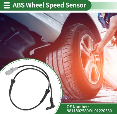 Image de ABS Roue Vitesse Capteur Avant Gauche Droite ABS Capteur Système Freinage Antiblocage Capteur N°9811802580/YL01220380 pour Peugeot 3008 2014