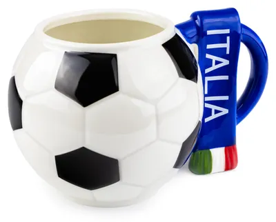 Fußball-Tasse mit Fanschal Italien 700 ml Porzellan