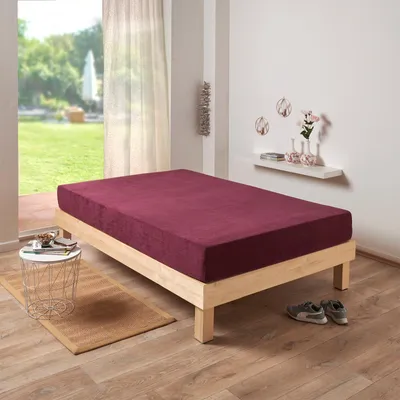 Produktbild von Traumschlaf Frottee Stretch Spannbettlaken 140x200 - 160x200 cm aubergine