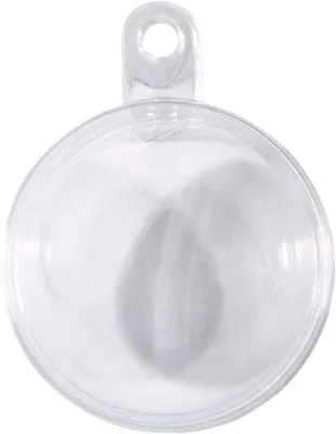 Image de Lot de 6 boules en plastique - Transparentes - Boules en acrylique creuses - Boules décoratives - Boules pour bougies - 7 cm - Plastique