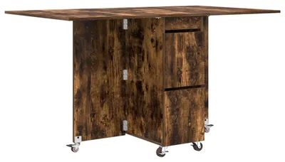 Image de Table à dîner 140 x 80 x 77 cm Bois d'ingénierie Chêne fumé