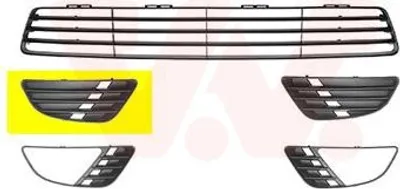 Produktbild von VAN WEZEL Lüftungsgitter Grill Stoßfänger für FORD Fiesta Mk5 Schrägheck (JH1, JD1, JH3, JD3) ohne Loch/Löcher für Nebellampen