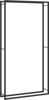 Produktbild von vidaXL Brennholzregal Mattschwarz 110x28x214 cm Stahl
