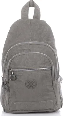 Produktbild von Bag Street Leichter Ein-Schulter Rucksack aus Crinkle Nylon für Spaziergänge Grau